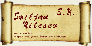 Smiljan Milešev vizit kartica